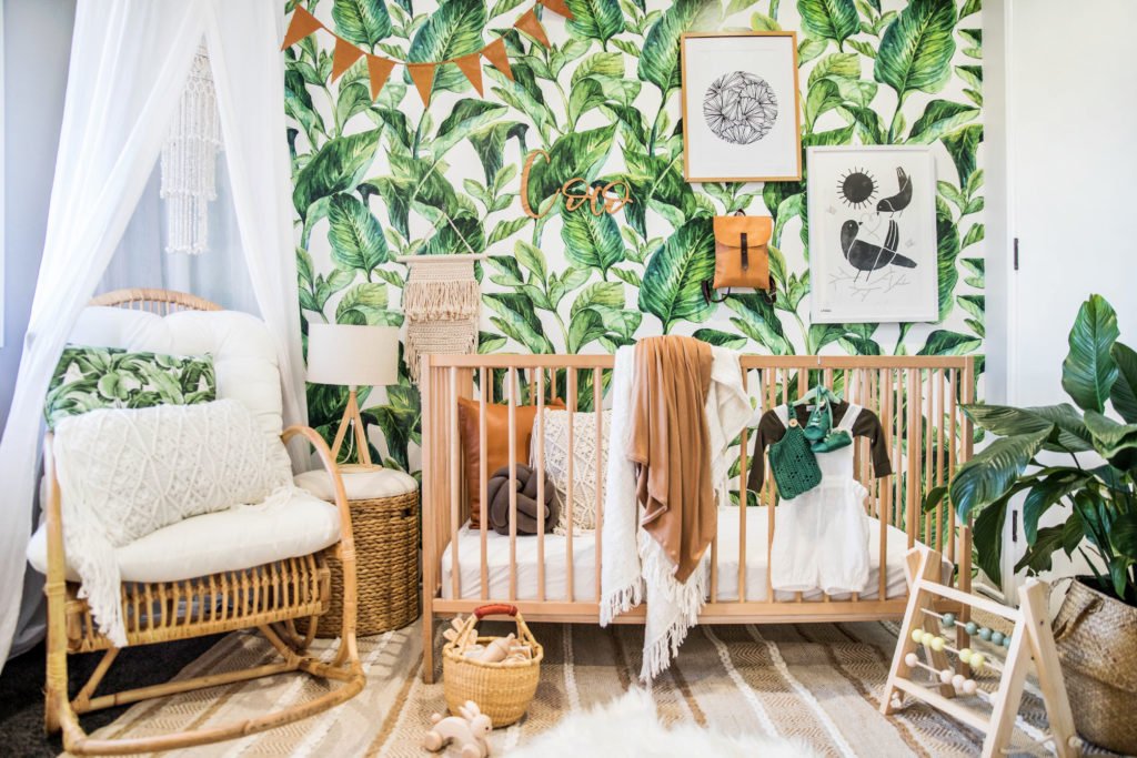 chambre bébé décoration tropicale et exotique