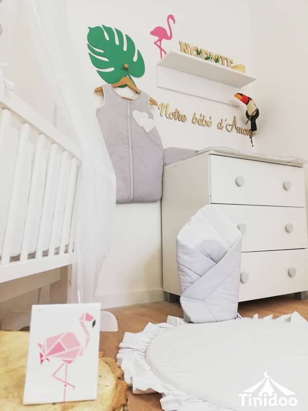 Chambre Bebe Avec Deco Murale Tropicale Tinidoo
