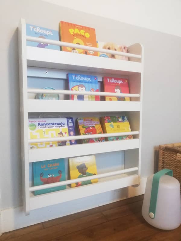 Rangement pour livres dans chambre enfant