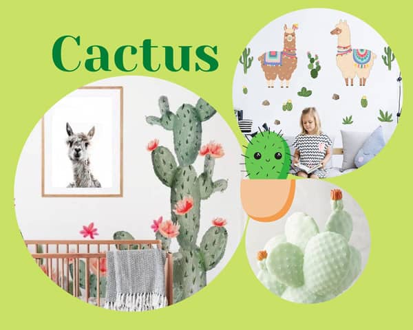 chambre bébé décoration cactus