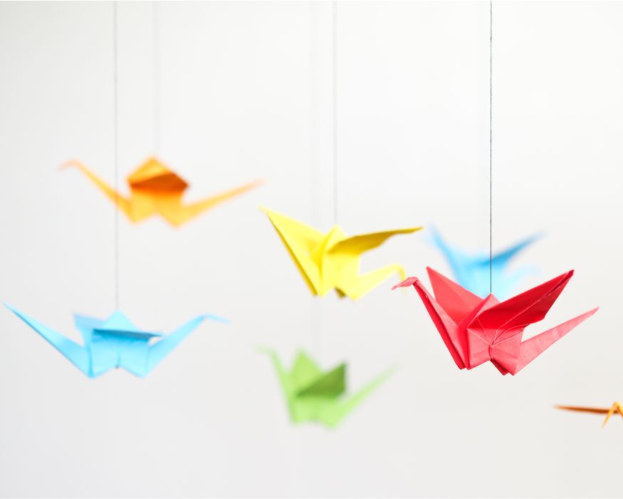 mobile bébé origami