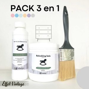 KIT POUR PEINDRE LA COMMODE CHAMBRE BÉBÉ,PINCEAU, VERNIS, PEINTURE