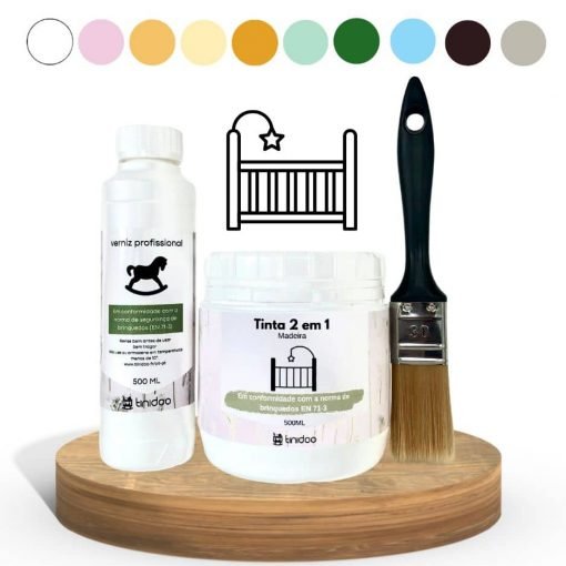 tinta de renovação de berço de bebé